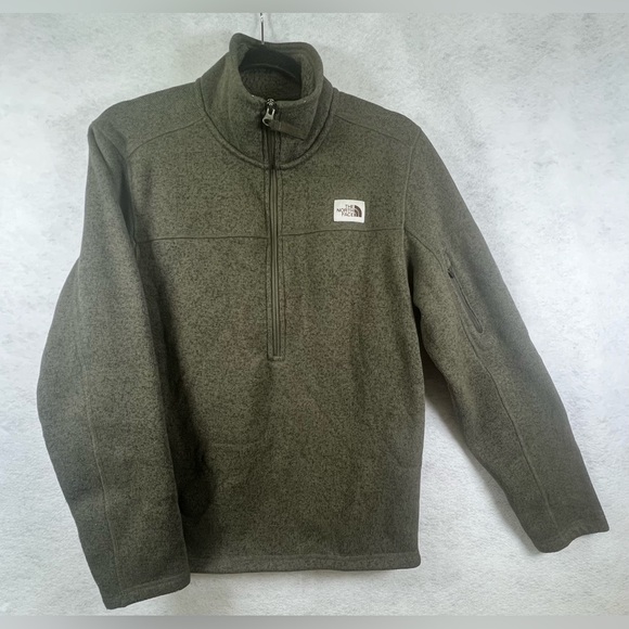 The North Face Other - North Face Sweatshirt Mens Small Green Design 1/2 Zip Fleece Line E4